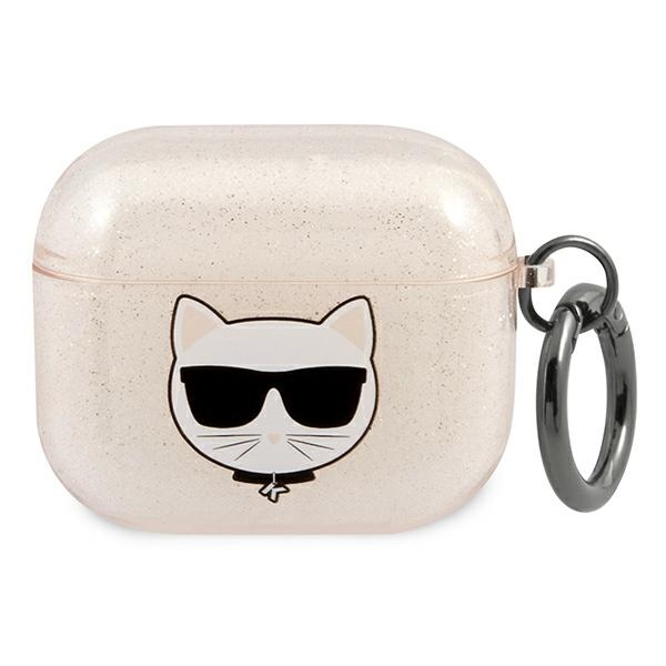 Karl Lagerfeld Glitter Choupette чехол для AirPods 3 - золотой