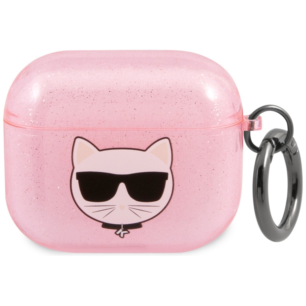 Karl Lagerfeld Glitter Choupette чехол для AirPods 3 - розовый