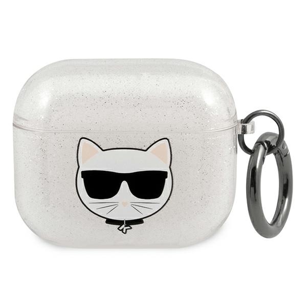 Karl Lagerfeld Glitter Choupette чехол для AirPods 3 - серебряный