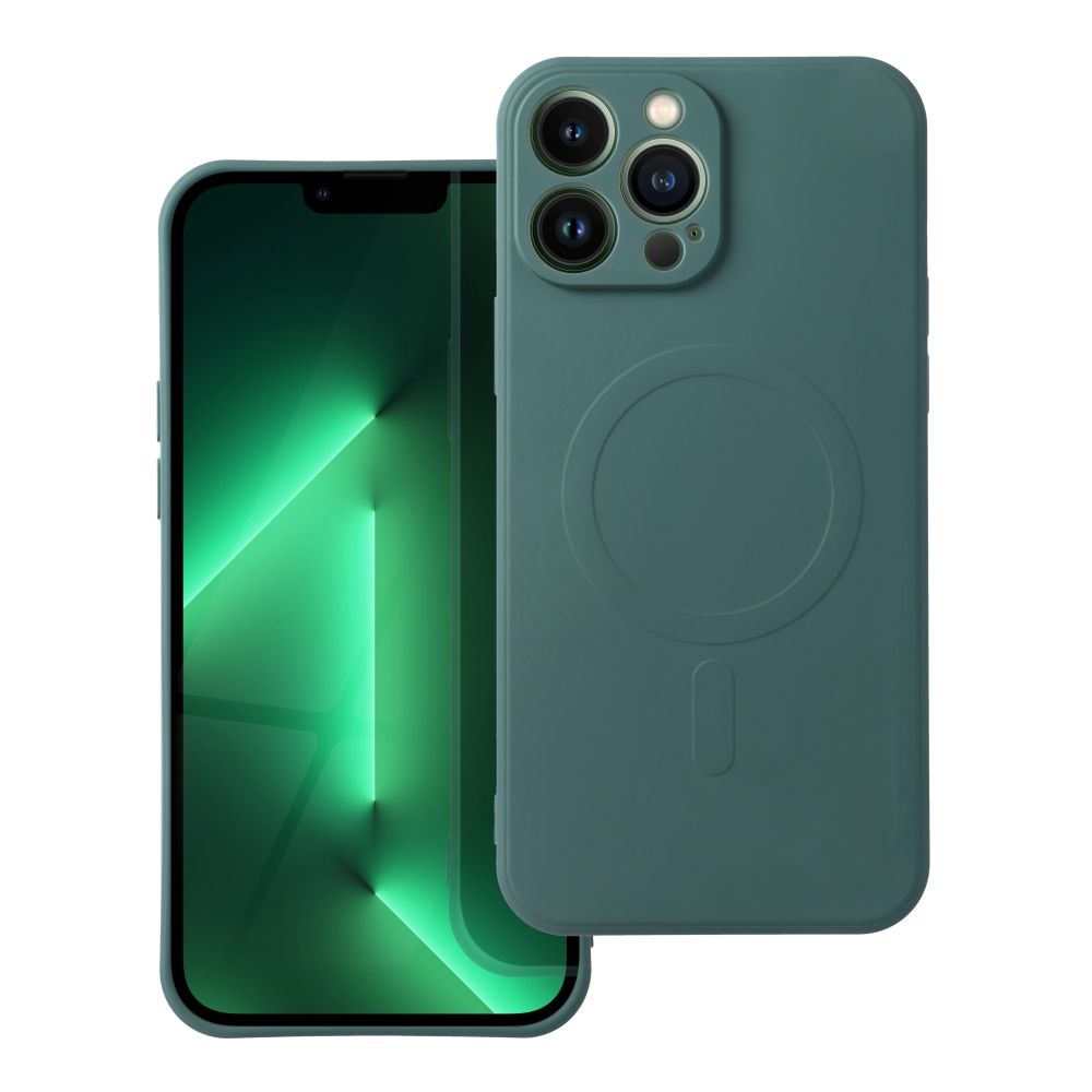 Чехол для Samsung S26 Ultra силиконовый Mag Cover совместимый с MagSafe зелёный