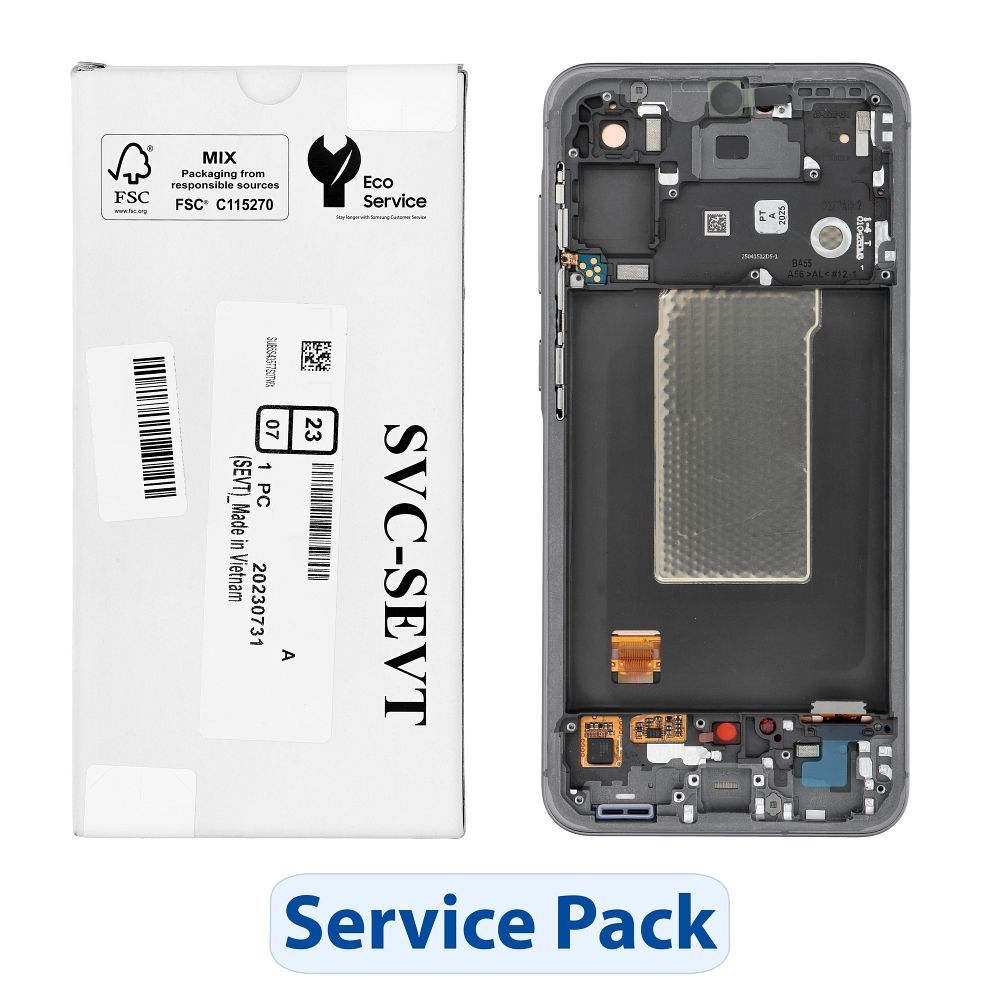 ServicePack LCD Ekranas SAMSUNG A56 5G A566B - grafitas GH82-36829A