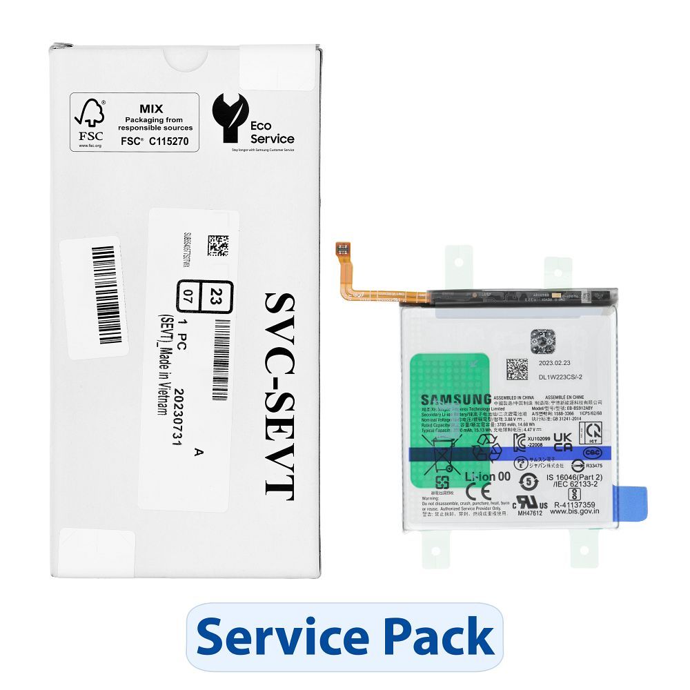 ServicePack Battery EB-BS912ABY for SAMSUNG S23 S911B GH82-30483A