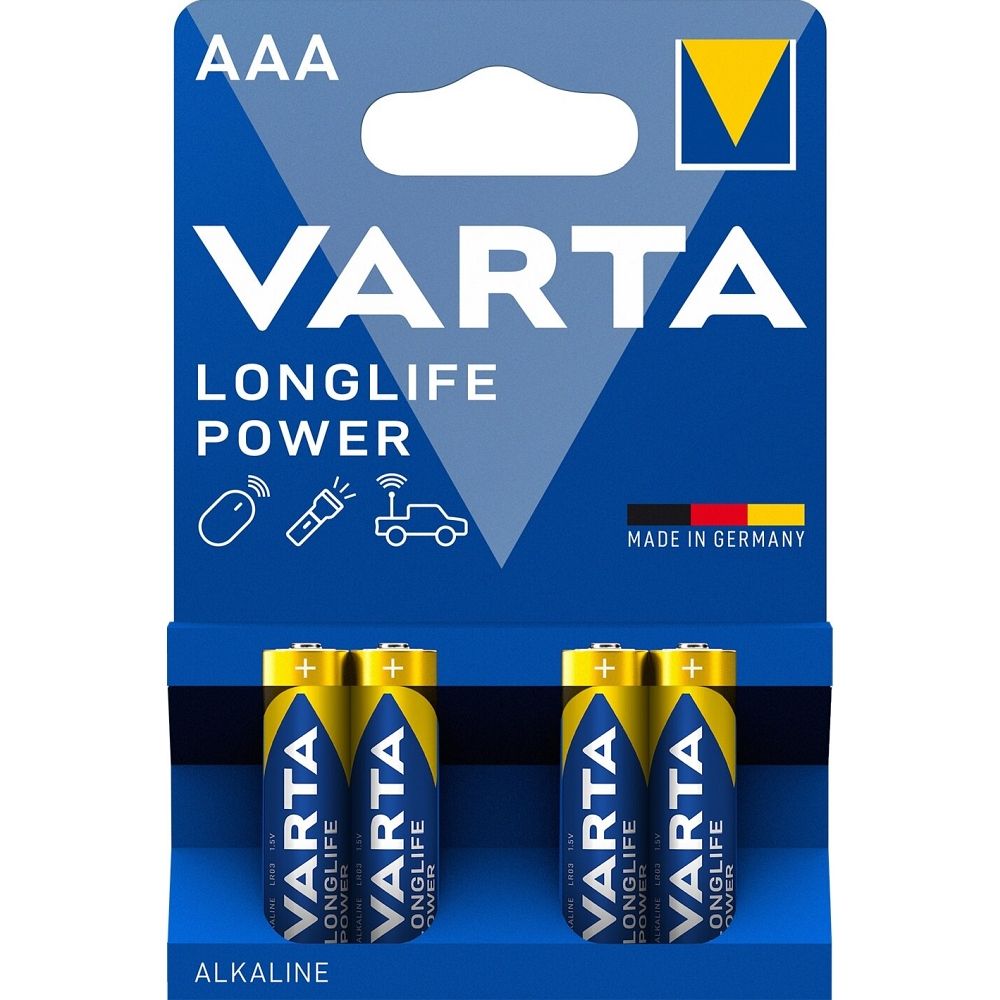 Щелочная батарейка VARTA R3 (AAA) Longlife Power 4 шт.