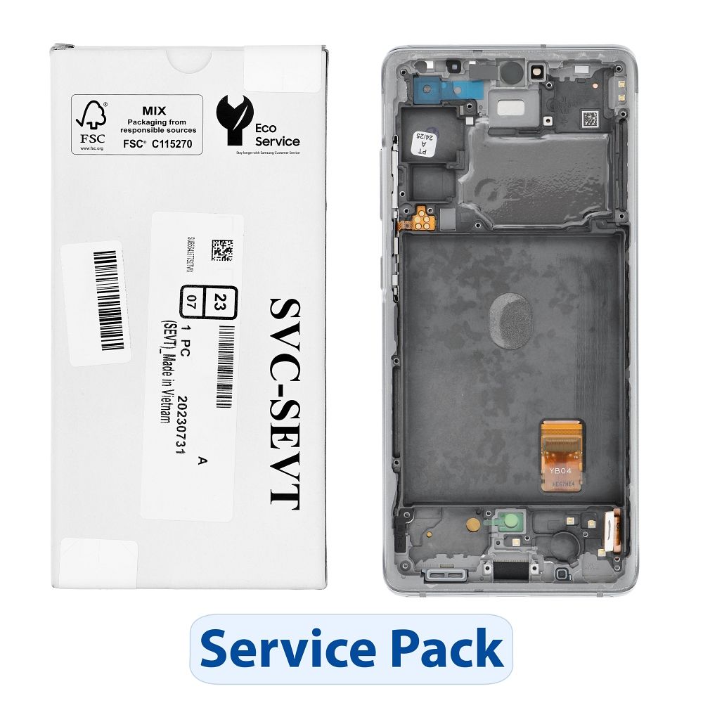 ServicePack LCD дисплей SAMSUNG S20 FE 4G/5G G780F/G781F GH82-31329B белый
