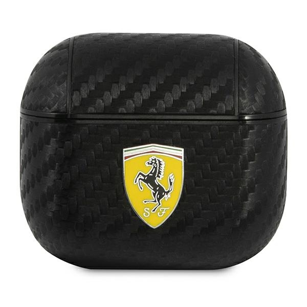 Ferrari FESA3CABK AirPods 3 dėklas juodas/juodas On Track PU Carbon
