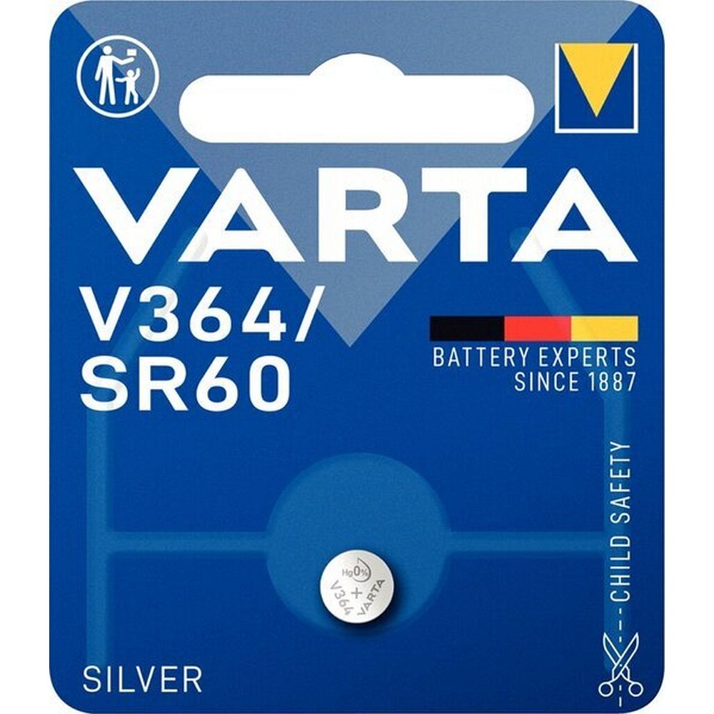 Серебряная батарейка VARTA V364 (Type SR60) 1 шт.