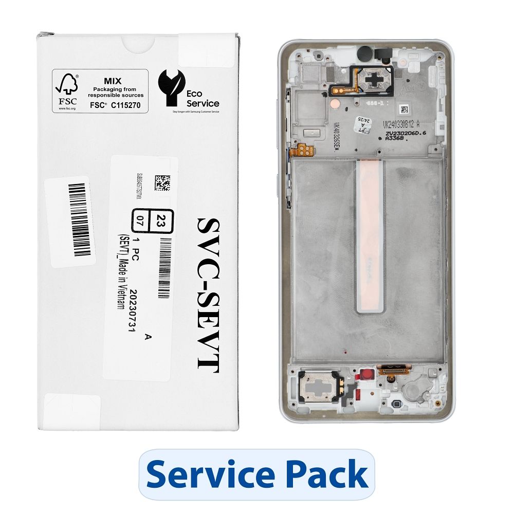 ServicePack LCD ekranas SAMSUNG A33 5G A336B GH82-28143B Balta