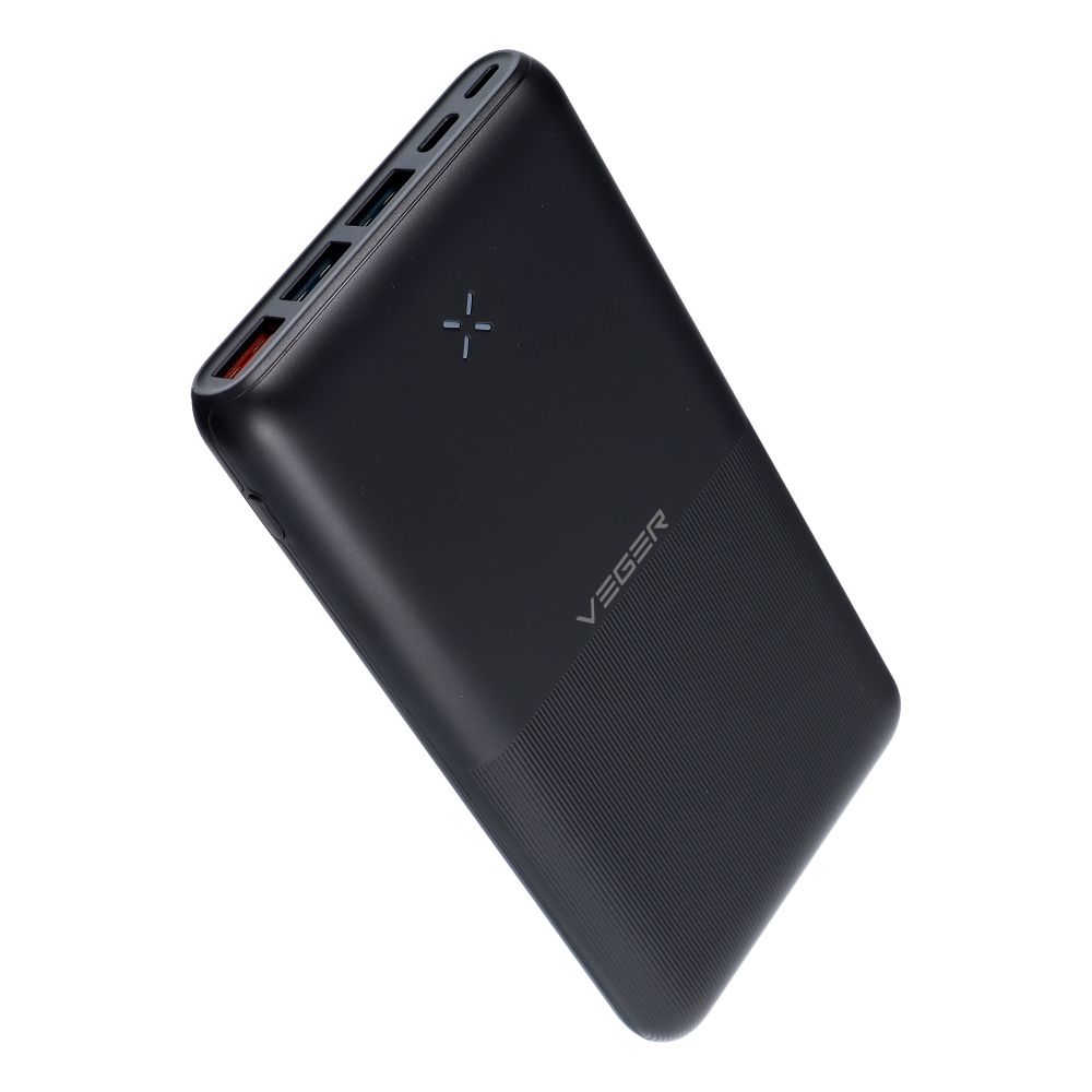 Veger W2060 išorinė baterija PD QC3.0 3A 20W 20000mAh – juoda