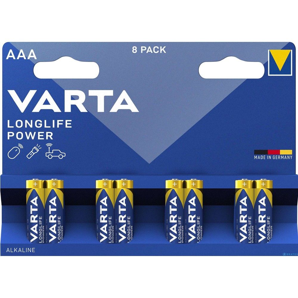 Щелочная батарейка VARTA R3 (AAA) Longlife Power 8 шт.
