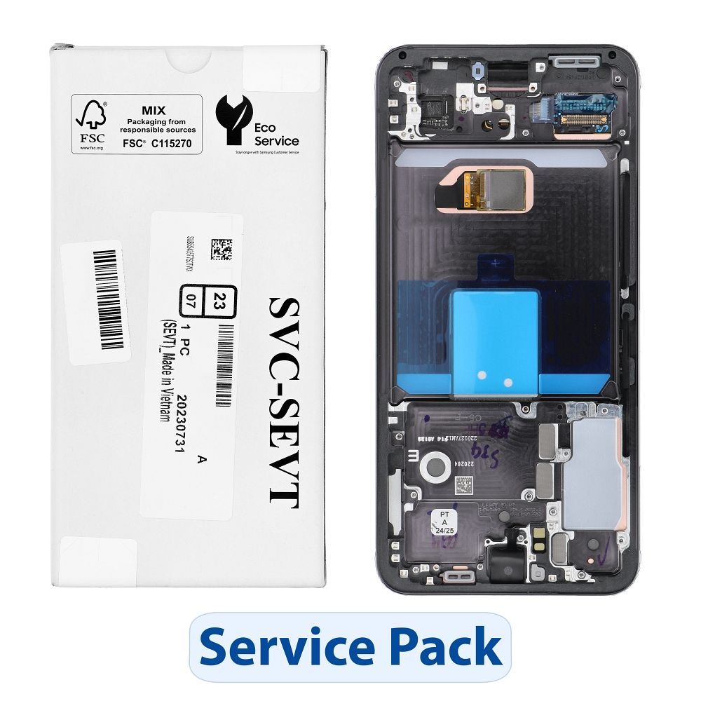 Rinkinys LCD ekranas SAMSUNG S22 S901 GH82-27520A juodas