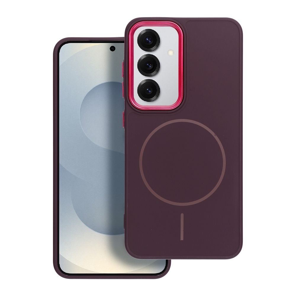 Чехол для Samsung A07 Frame Mag Cover совместимый с MagSafe фиолетовый
