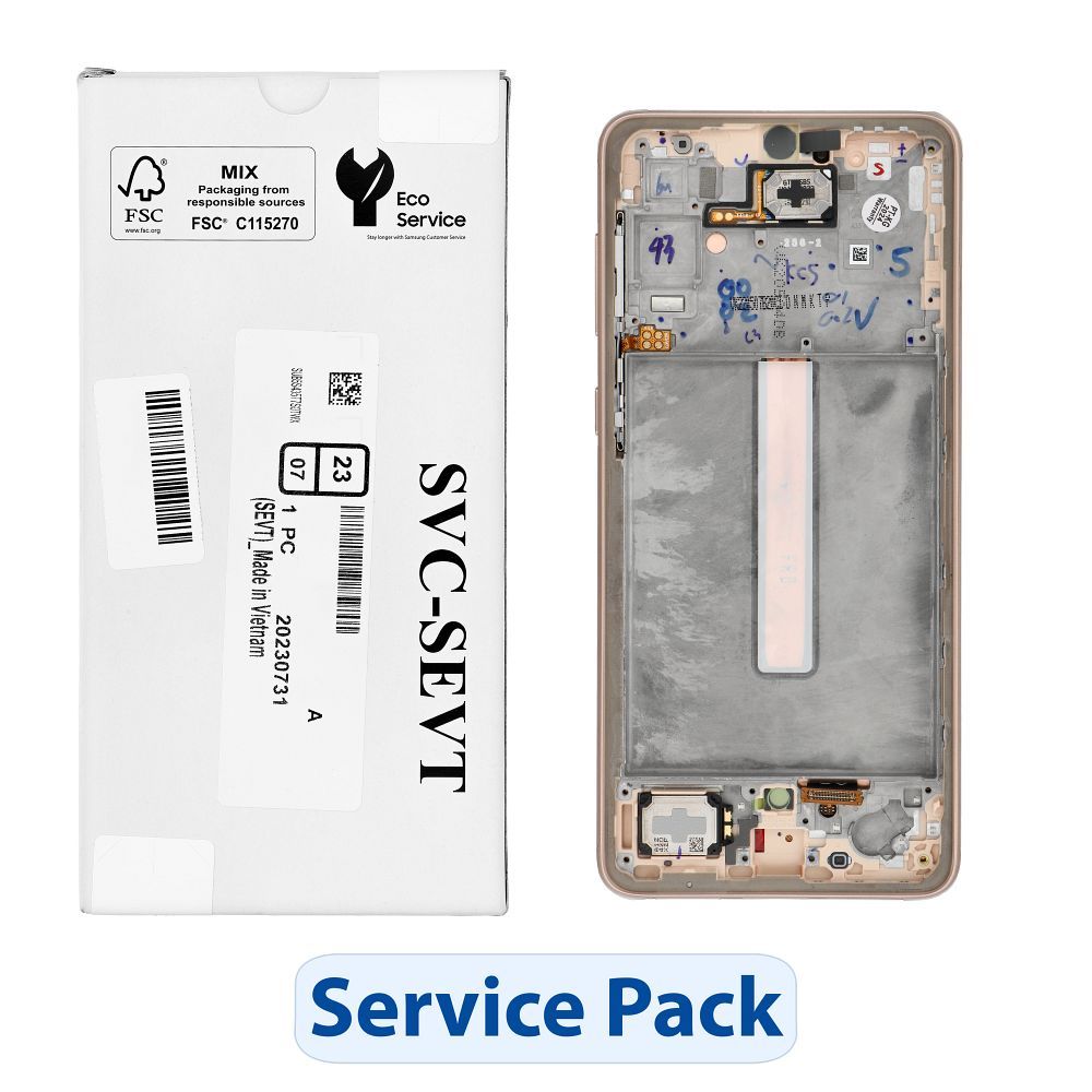 ServicePack LCD-дисплей SAMSUNG A33 5G A336B GH82-28143D золотой