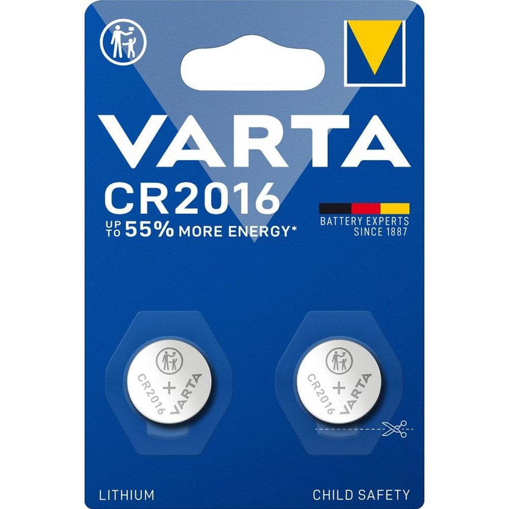 Литиевая батарейка VARTA CR2016 3V 2 шт.
