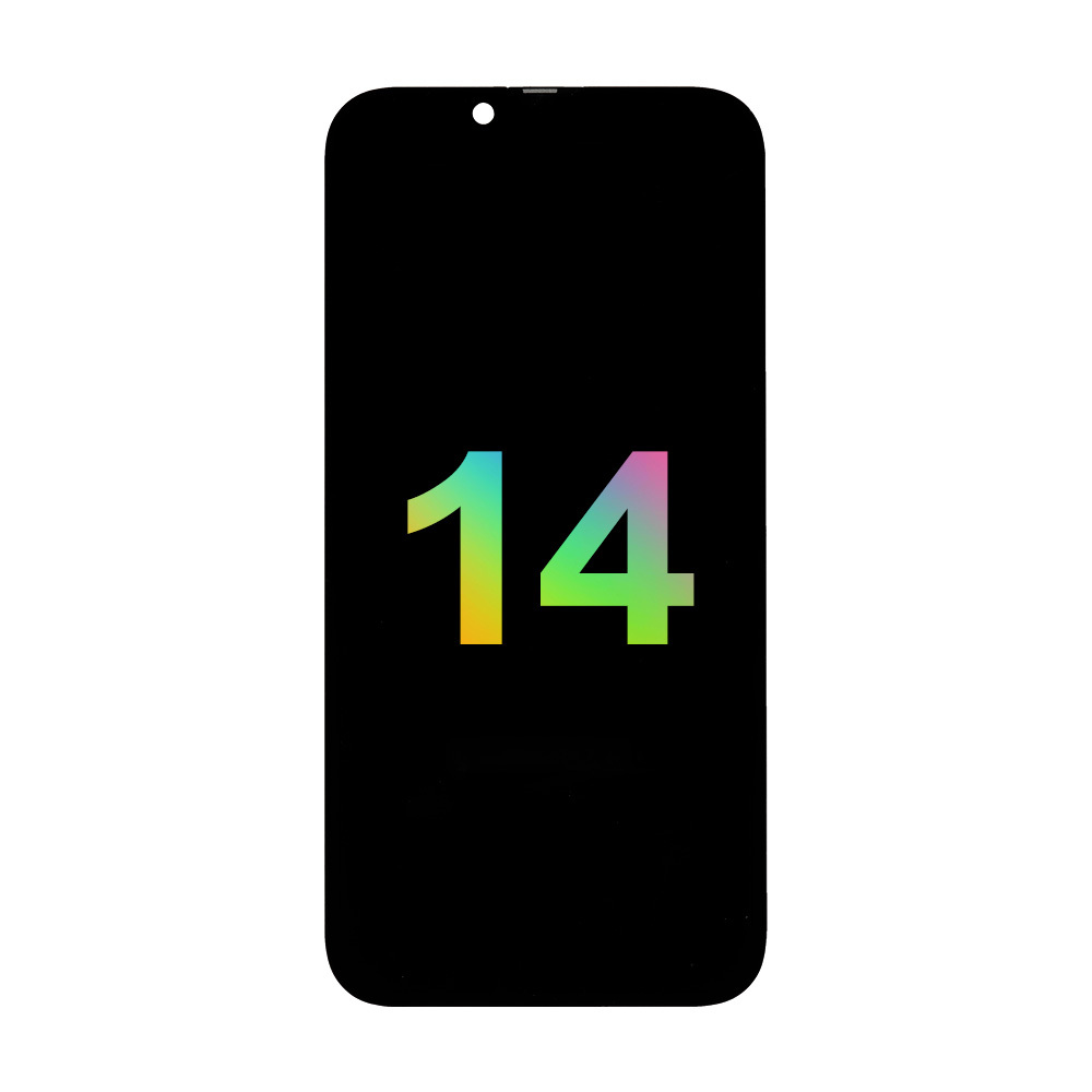Mecanico Soft OLED ekranas Incell iPhone 14 su rėmu (Support IC Transplant) - juodas