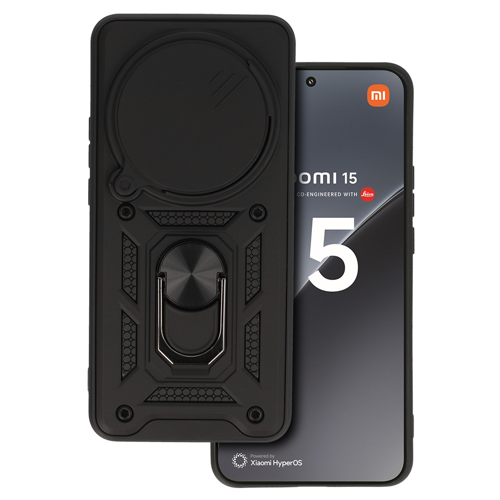Dėklas su slankiojančia kamera šarvuotas Xiaomi 15 Ultra 5G juodas