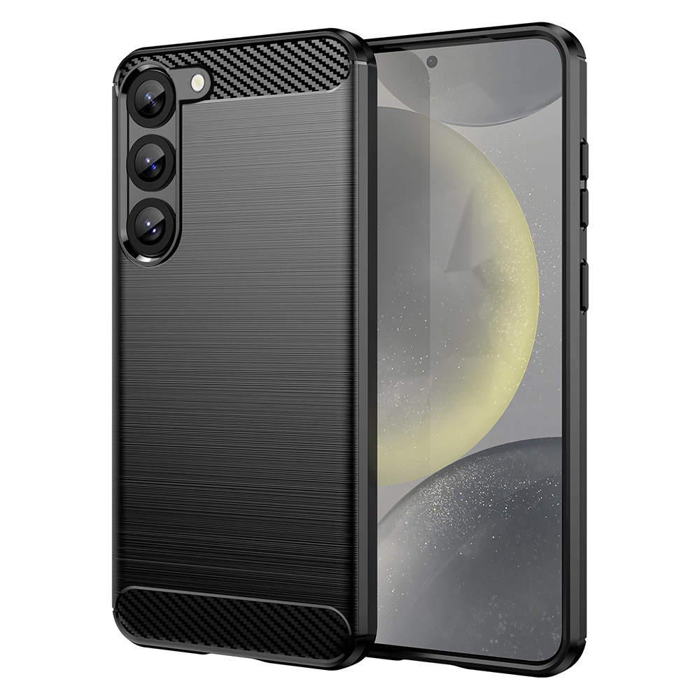 Карбоновый чехол для Samsung Galaxy S23 чёрный