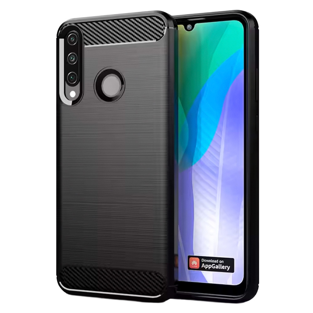 anglies pluošto dėklas (m) Huawei P30 Lite - juodas (m)