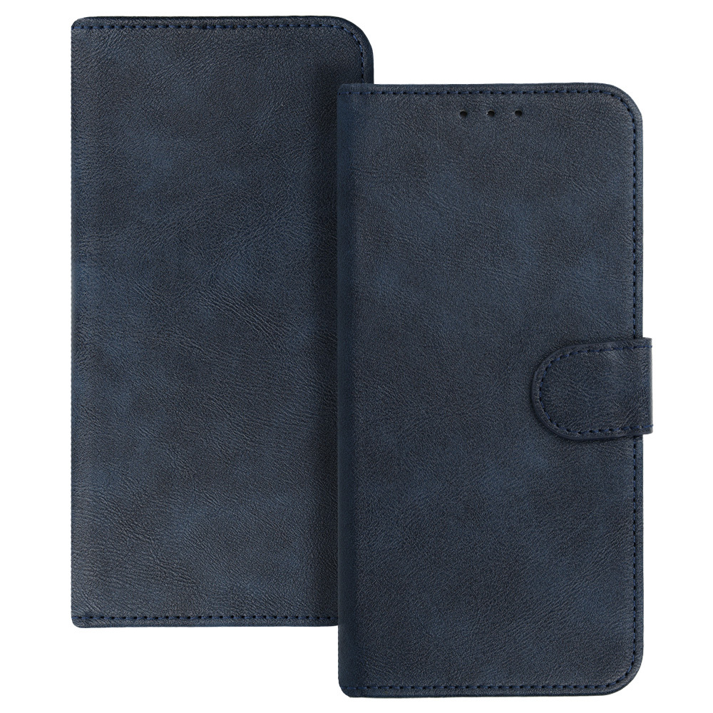 COMMON Universal Book Case (SIZE M) for Samsung S21/S10/Note/Note 2/Note 3/Huawei P30 Lite/P9/P9 Lite/Sony Xperia Z3/Z4/Z5 navy
