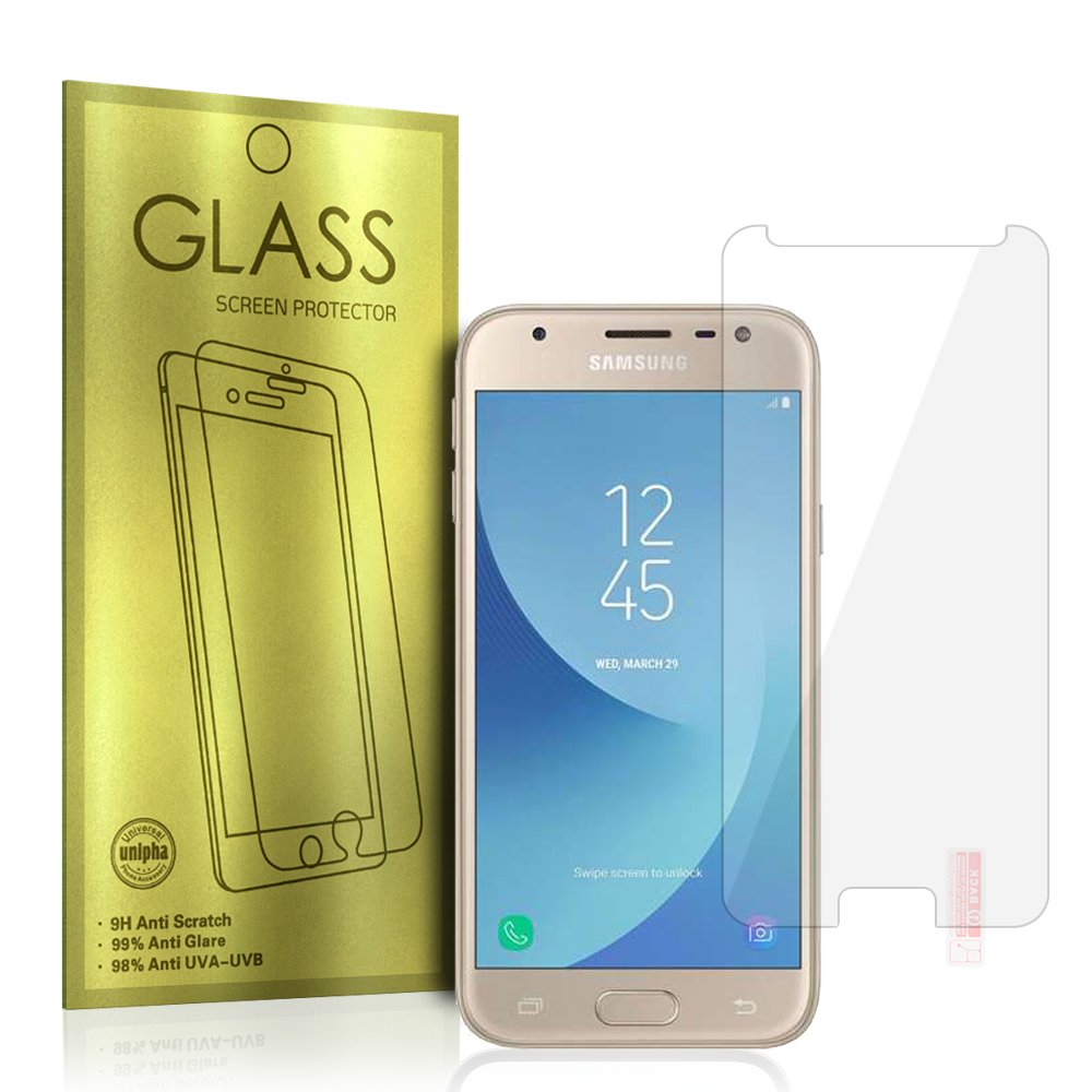 Закалённое стекло Gold для Samsung Galaxy J3 (2017)