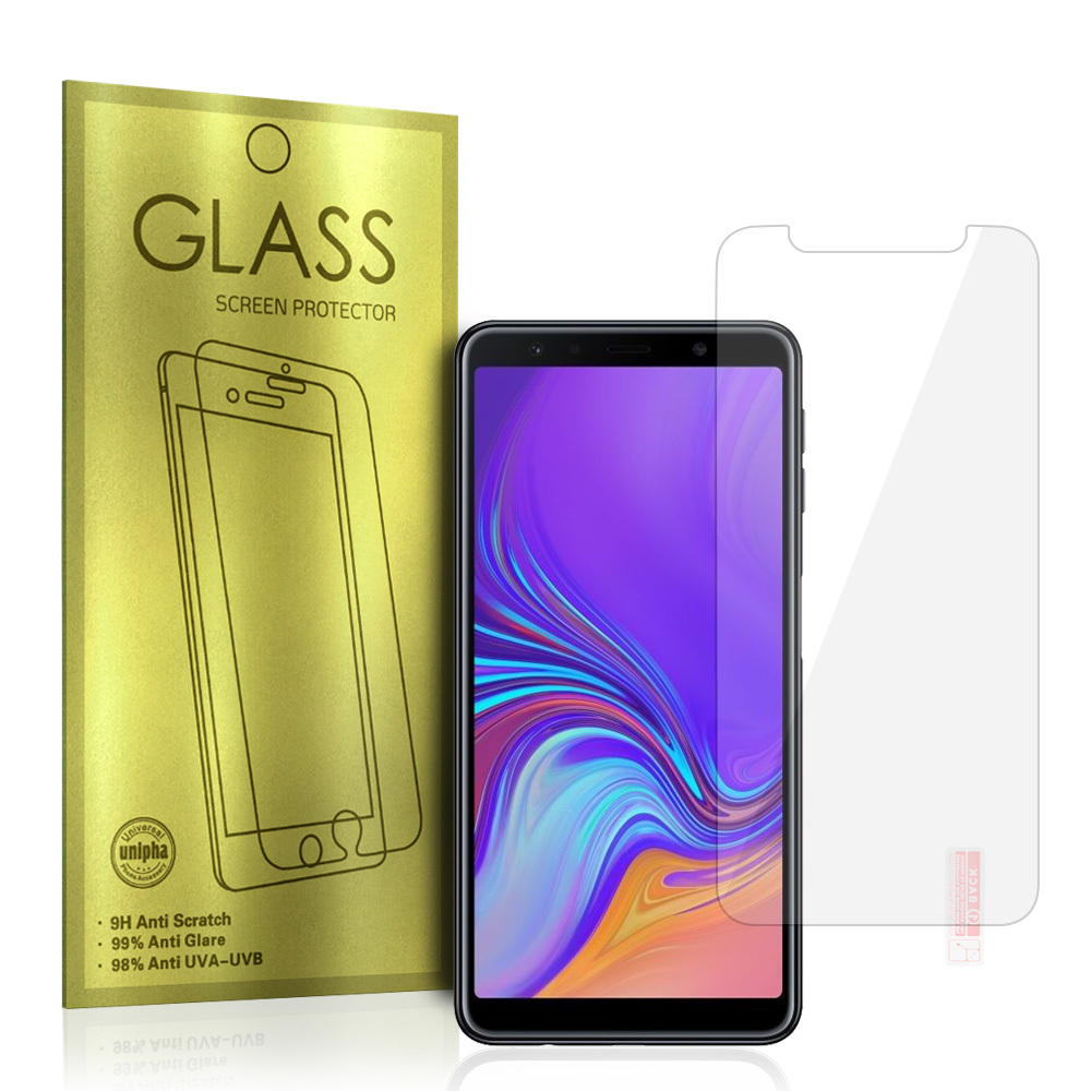 Закалённое стекло Gold для Samsung Galaxy A7 2018