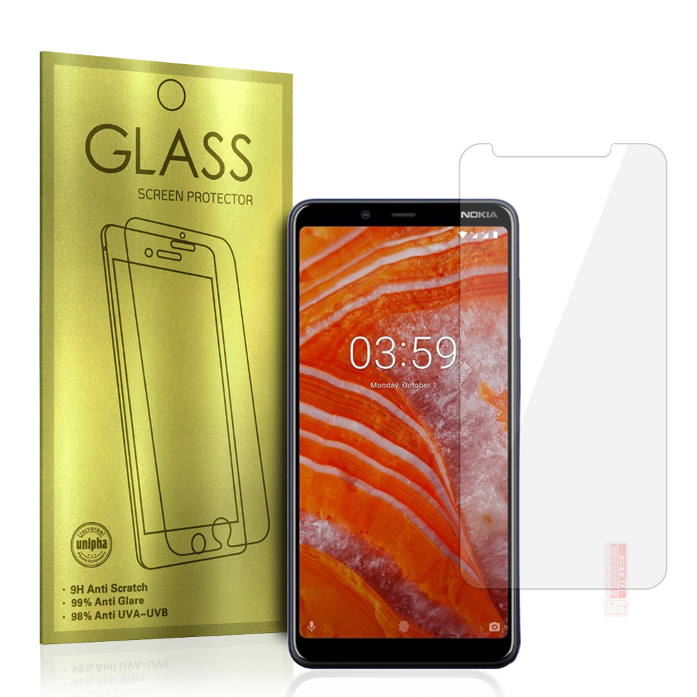Закалённое стекло Gold для Nokia 3.1 Plus