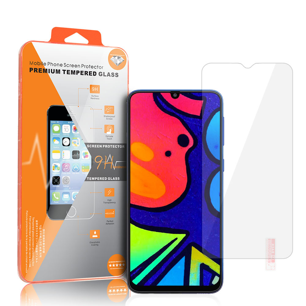 Закалённое стекло Orange для Samsung Galaxy F41/A20/M30/M30S/Huawei Y7 2019/Xiaomi Mi 9/Vivo Y9S