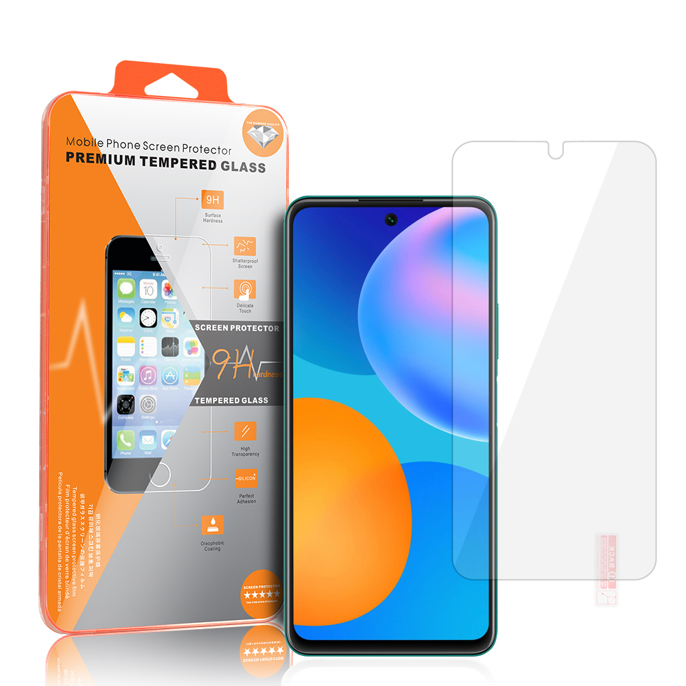 Apsauginis stiklas oranžinis telefonui HUAWEI P SMART 2021