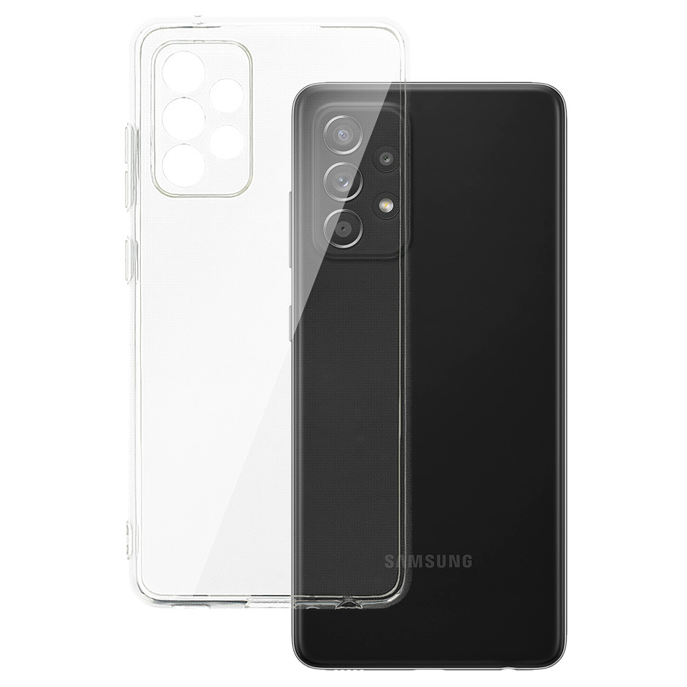 Galinė dėklas telefonui 2 mm puikiai tinka SAMSUNG GALAXY A52/A52S skaidrus