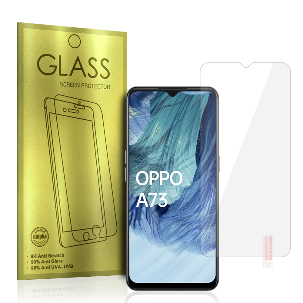Apsauginis stiklas auksinis skirtas OPPO A73 2020
