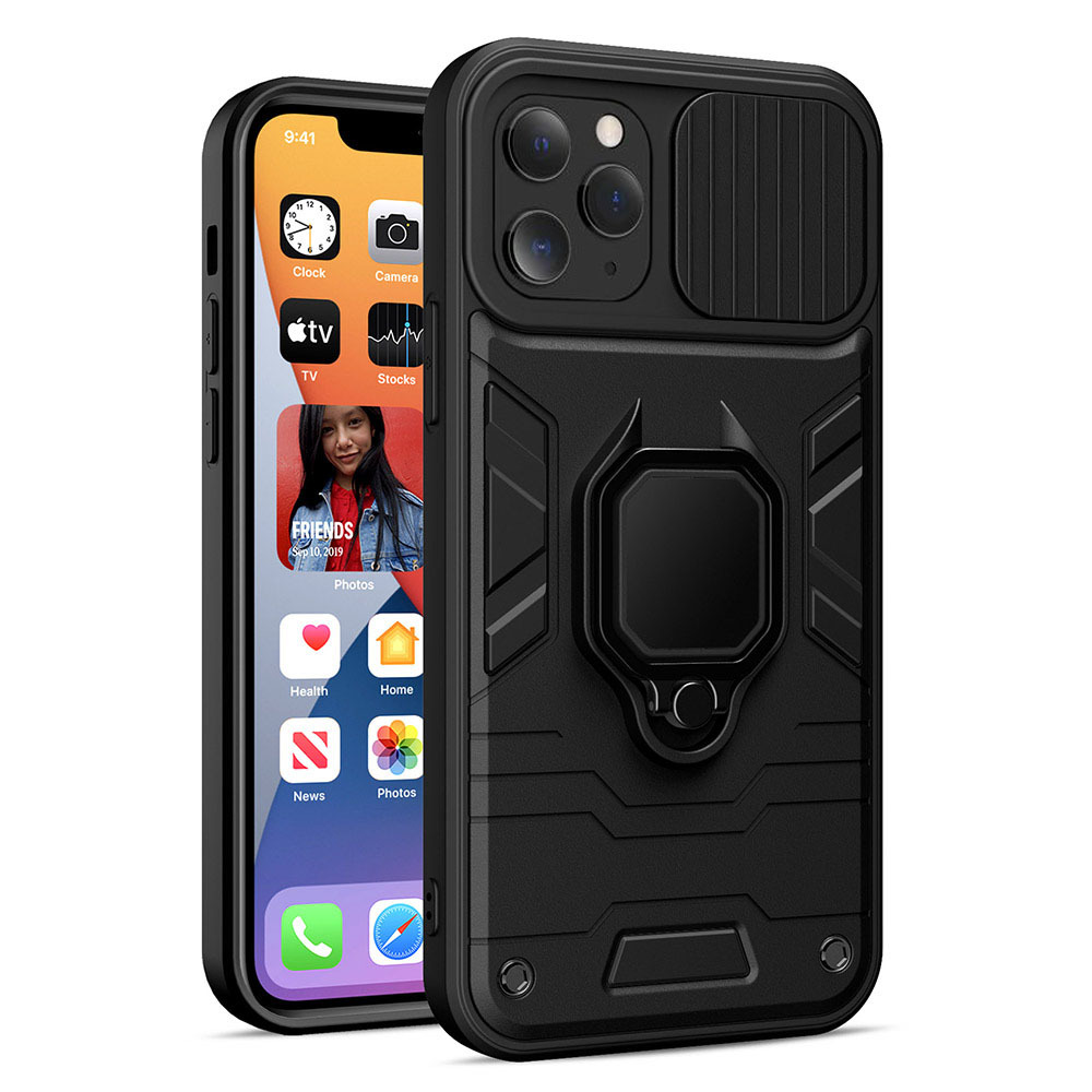 Чехол Ring Lens для Realme C21 чёрный
