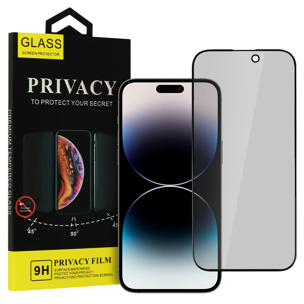 Tempered Glass Privacy Glass for IPHONE 14 PRO MAX BLACK