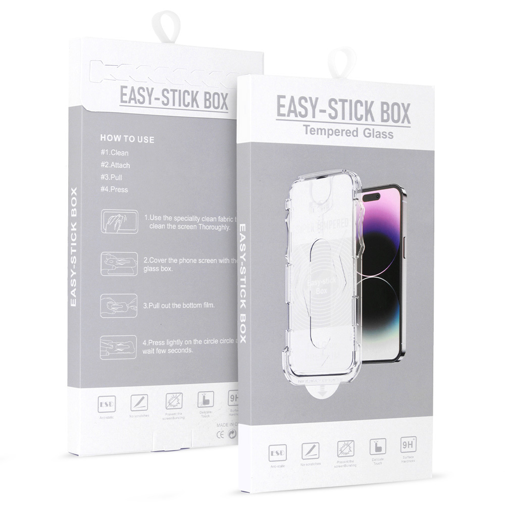 Закалённое стекло Full Glue Easy-Stick Box для iPhone 11 чёрное