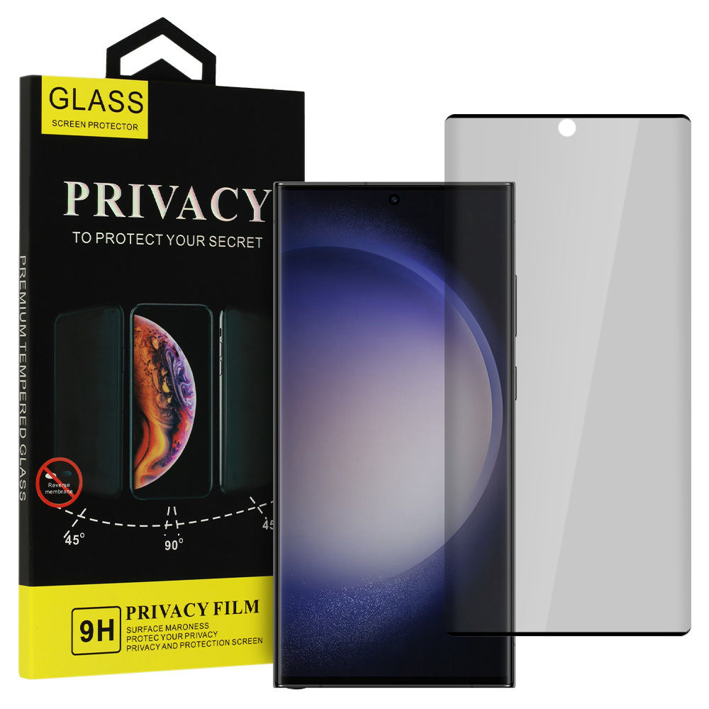 Grūdintas Stiklas Privatumo Stiklas SAMSUNG GALAXY S22 ULTRA Juodas