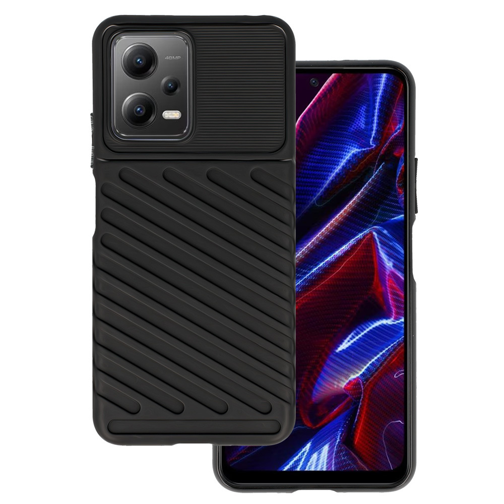 Thunder dėklas telefonui Xiaomi Redmi Note 12 5G/Poco X5 juodas
