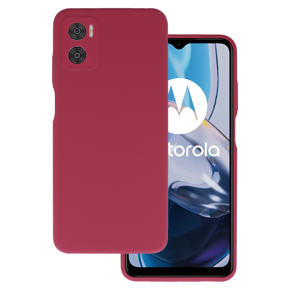 Силиконовый Lite чехол для Motorola Moto E22/E22i бордовый