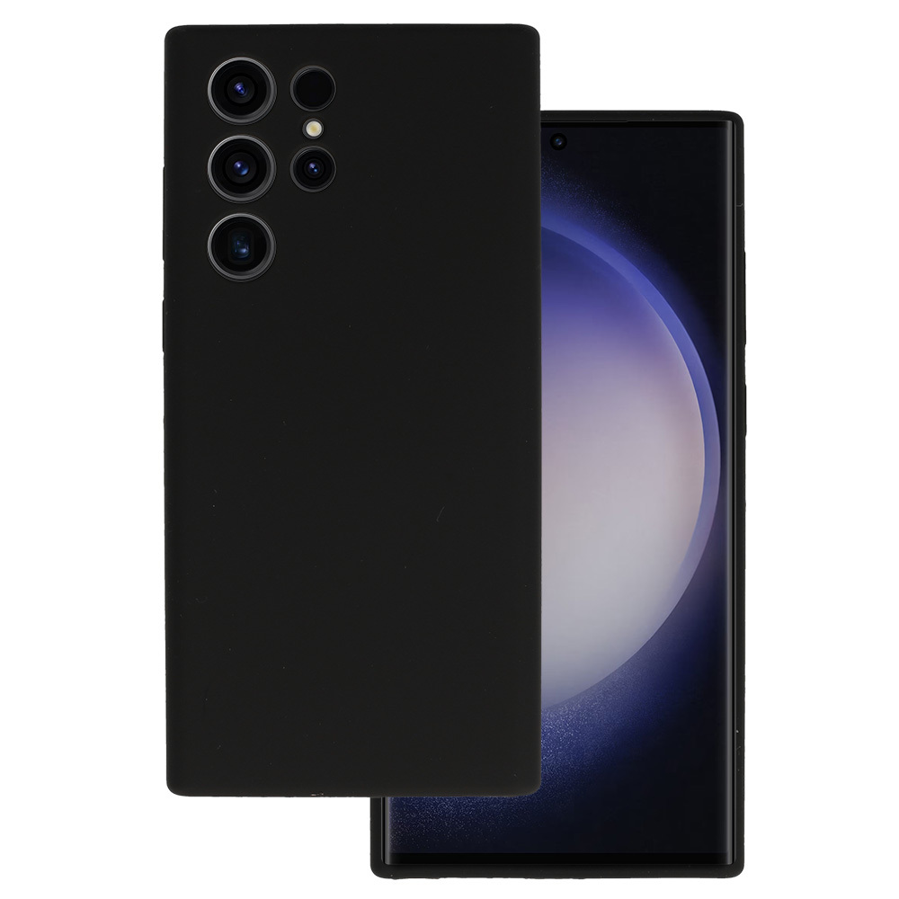 Silikoninis Lite dėklas Samsung Galaxy S22 Ultra juodas