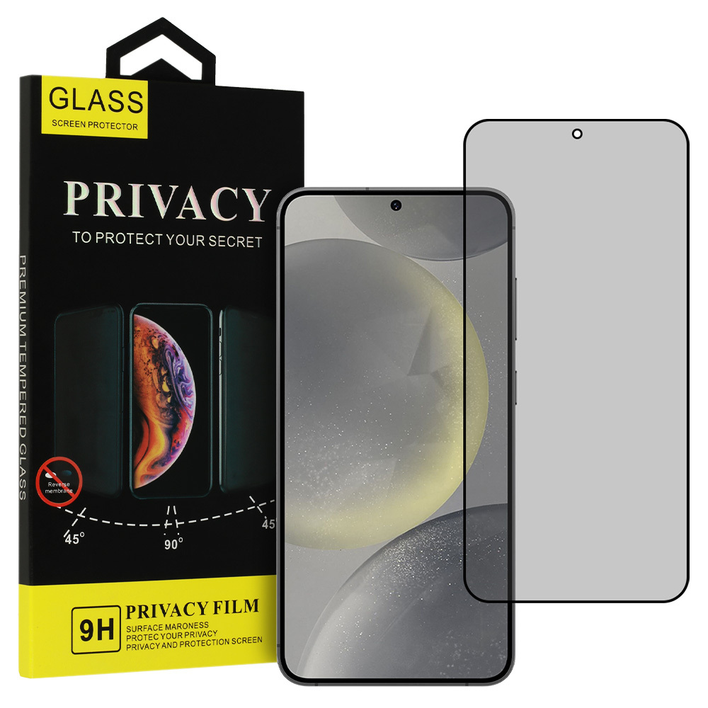 Privacy Glass grūdintas stiklas Samsung GALAXY S24, juodas