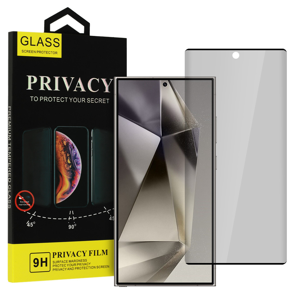Privacy Glass grūdintas stiklas Samsung GALAXY S24 ULTRA, juodas