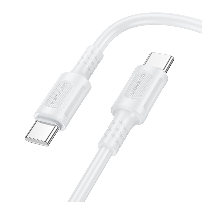 USB кабель Borofone BX111 60W USB-C to USB-C 1.0m белый