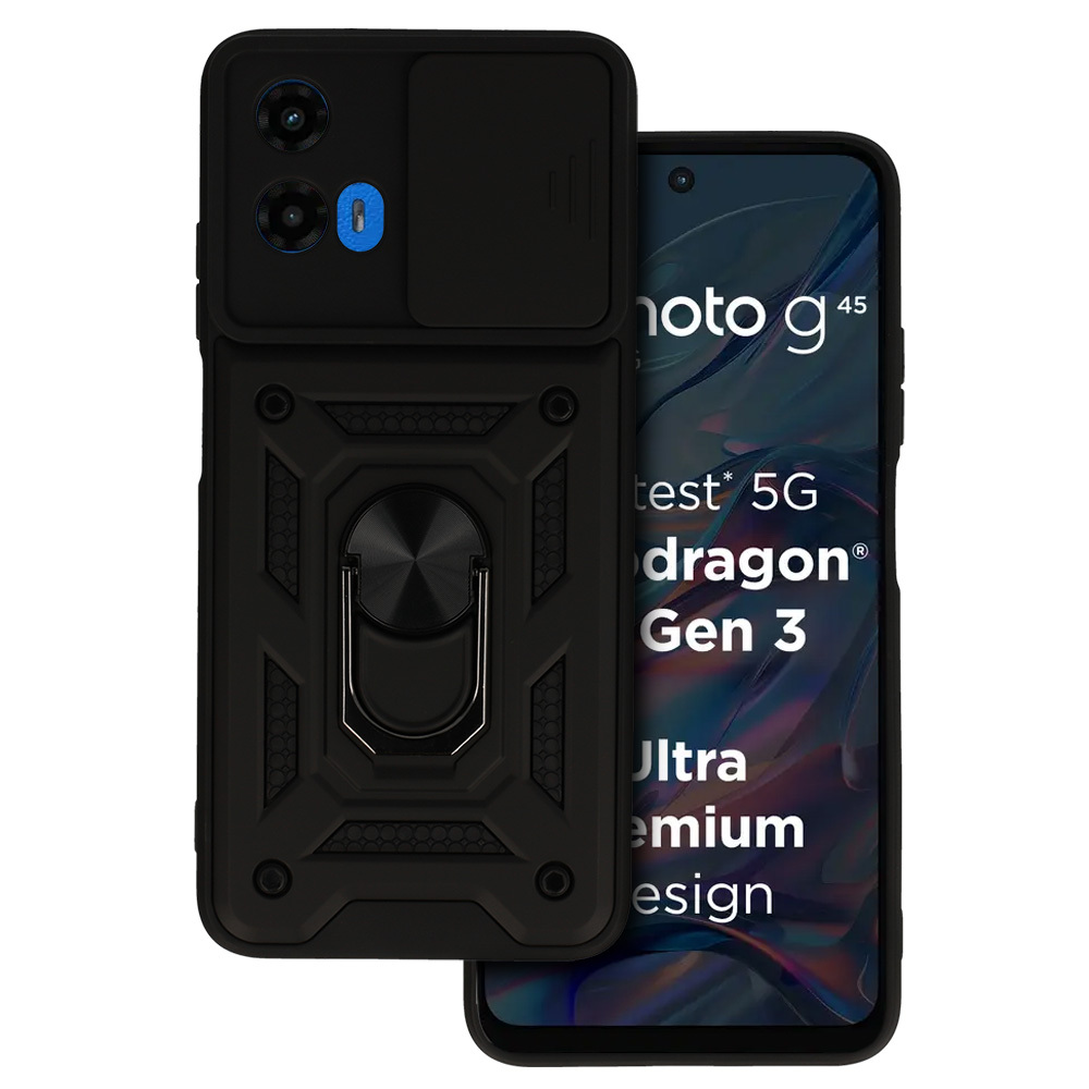 Slide Camera Armor Case for Motorola Moto G45 5G Black