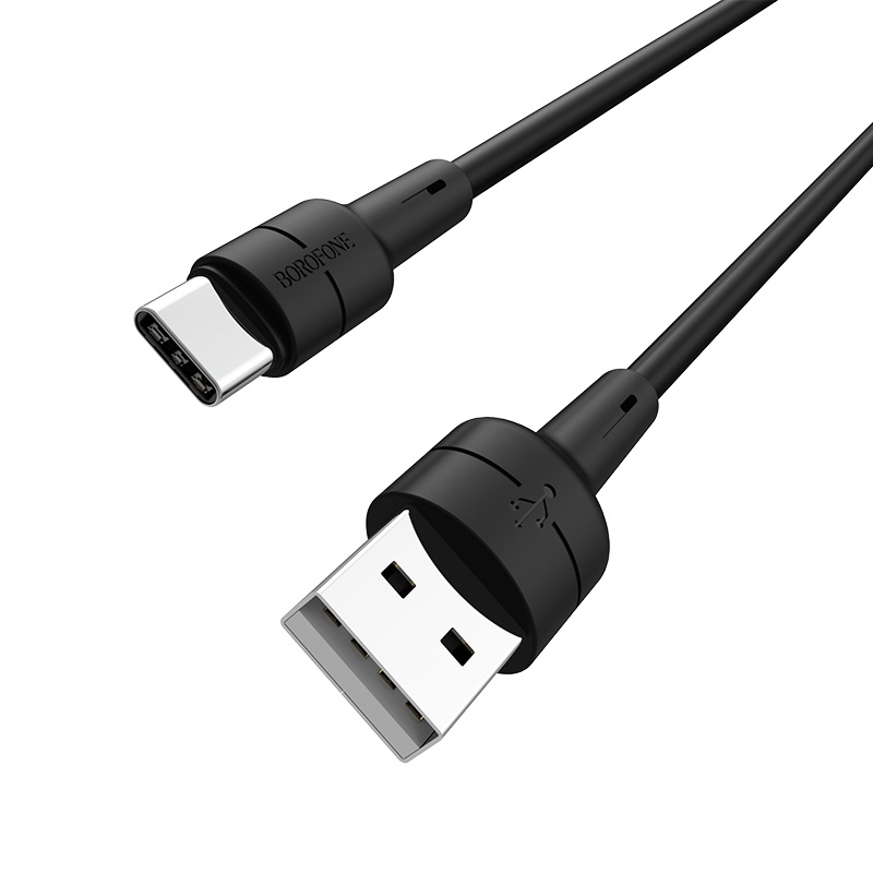 Кабель Borofone BX30 Type-C 1.0m силиконовый чёрный