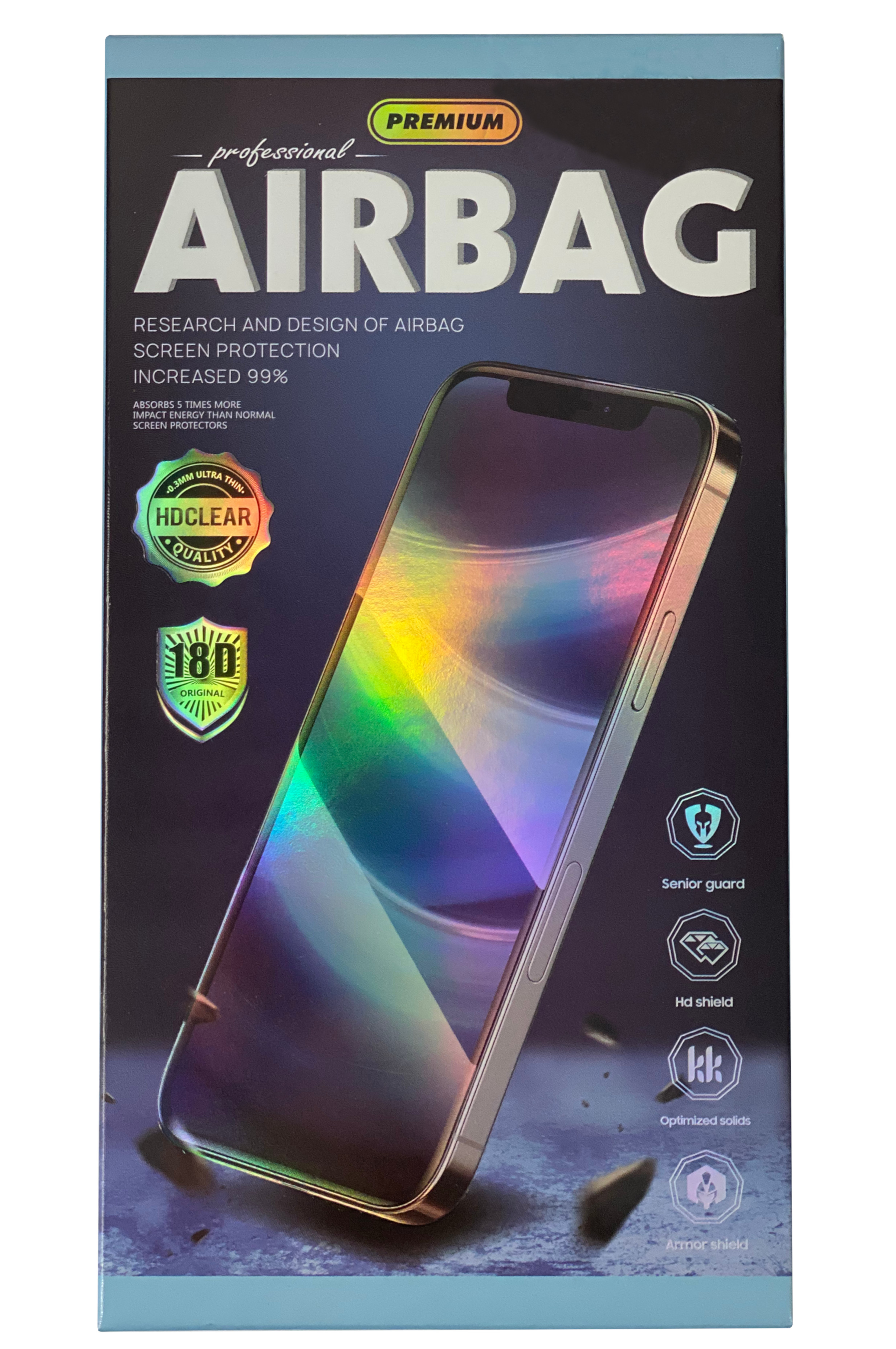 Закалённое стекло 18D Airbag Shockproof Samsung A125 A12 чёрный