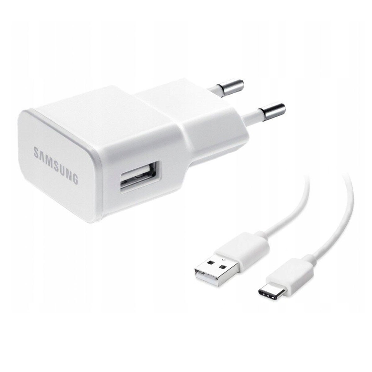Įkroviklis Samsung TA200NWE baltas 15W (su pakuote) + Type-C laidas (100% originalus)