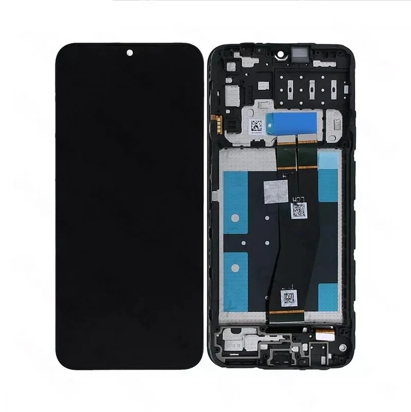 ЖК-экран Samsung A145P/A145R A14 4G с тачскрином и рамкой оригинал чёрный (сервисный пак)