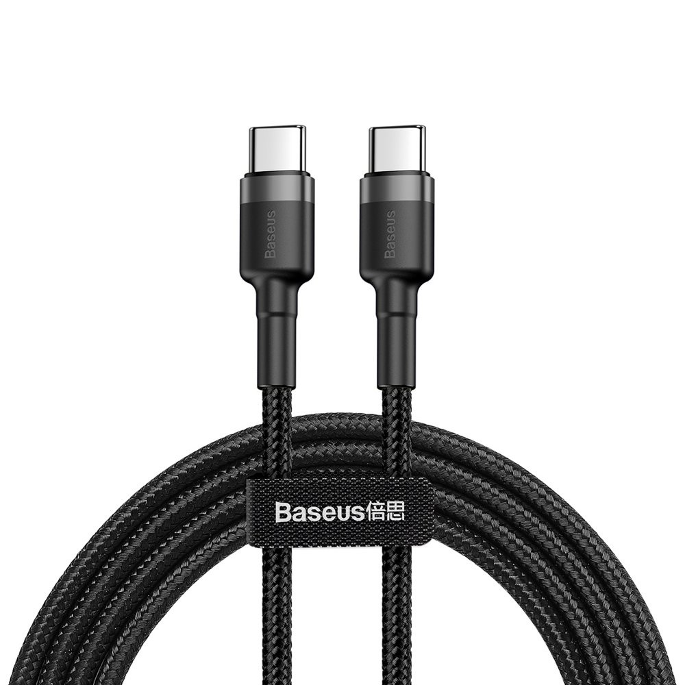 USB кабель Baseus Cafule PD60W Type-C 2.0m серо-чёрный CATKLF-HG1