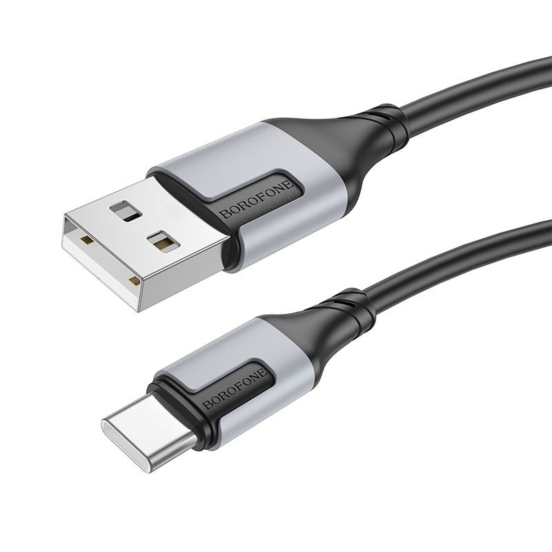 Кабель Borofone BX101 USB-A на USB-C 1.0m чёрный