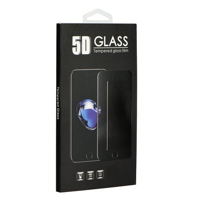 5D pilno klijavimo grūdintas stiklas - Samsung Galaxy S22 Ultra (skylė) juodas
