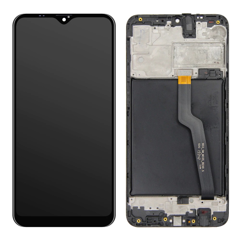 ЖК-экран Samsung A105 A10 с сенсорным экраном и рамкой чёрный Оригинал