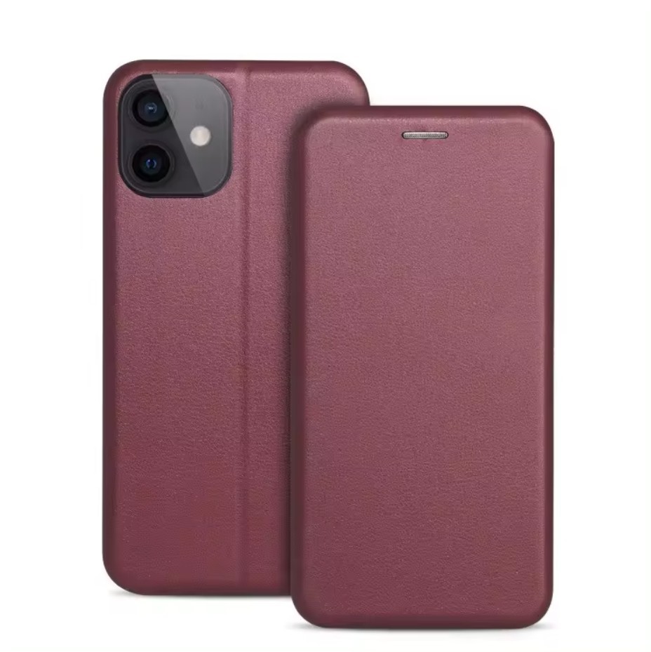 Dėklas Book Elegance Samsung S936 S25 Plus tamsiai raudonas