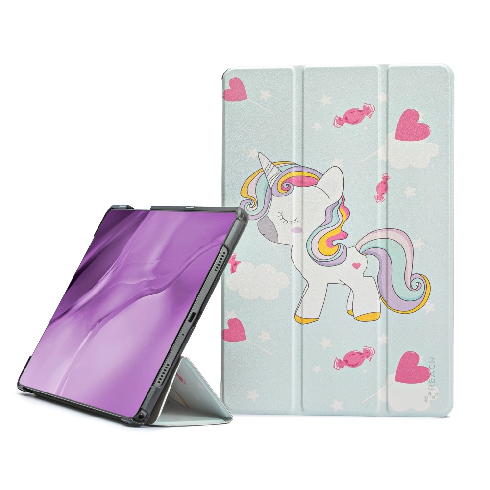Dėklas Reach Smart Leather Samsung X210/X215/X216 Tab A9 Plus 11.0/X230/X235/X236 Tab A11 Plus 11.0 unicorn